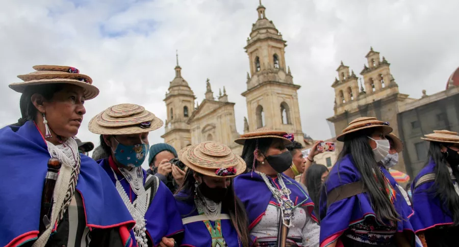Paro nacional 28 de abril: a sindicatos se unen líderes e indígenas del Cauca. Imagen del paro del 21 de noviembre. 