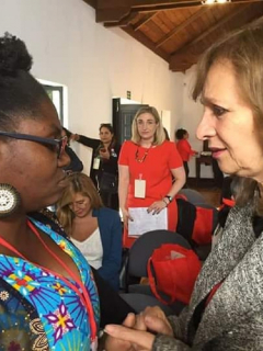 La lideresa social Francia Márquez y la congresista Ángela María Robledo.