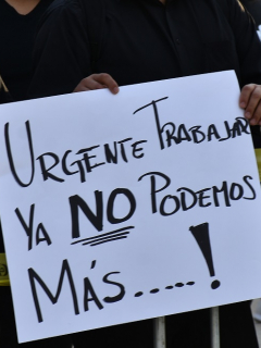 Bares piden flexibilidad de medidas como toque de queda en horario nocturno. Protesta del sector del entretenimiento en México, 2021. Imagen de referencia.