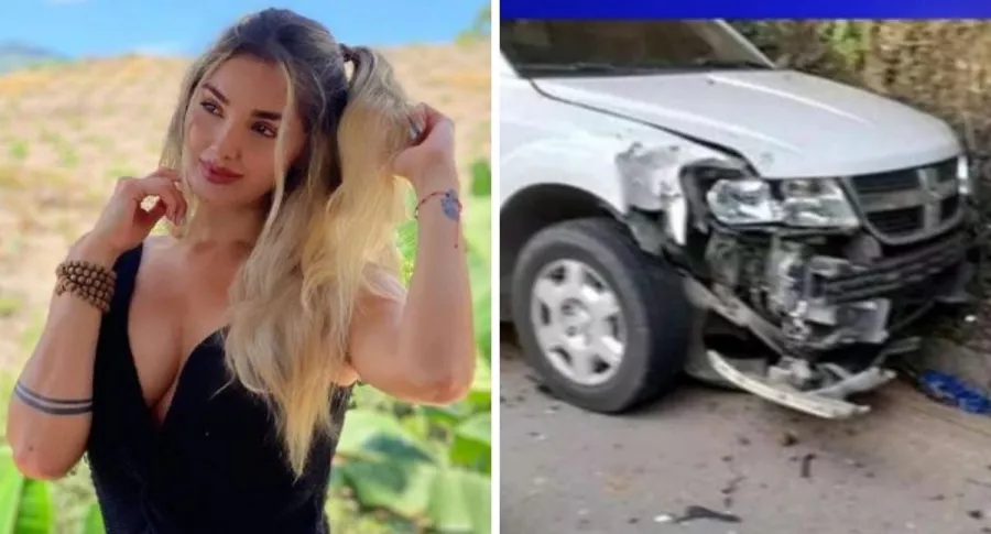 Accidente de tránsito que tuvo Melina Ramírez en sus vacaciones de Semana Santa