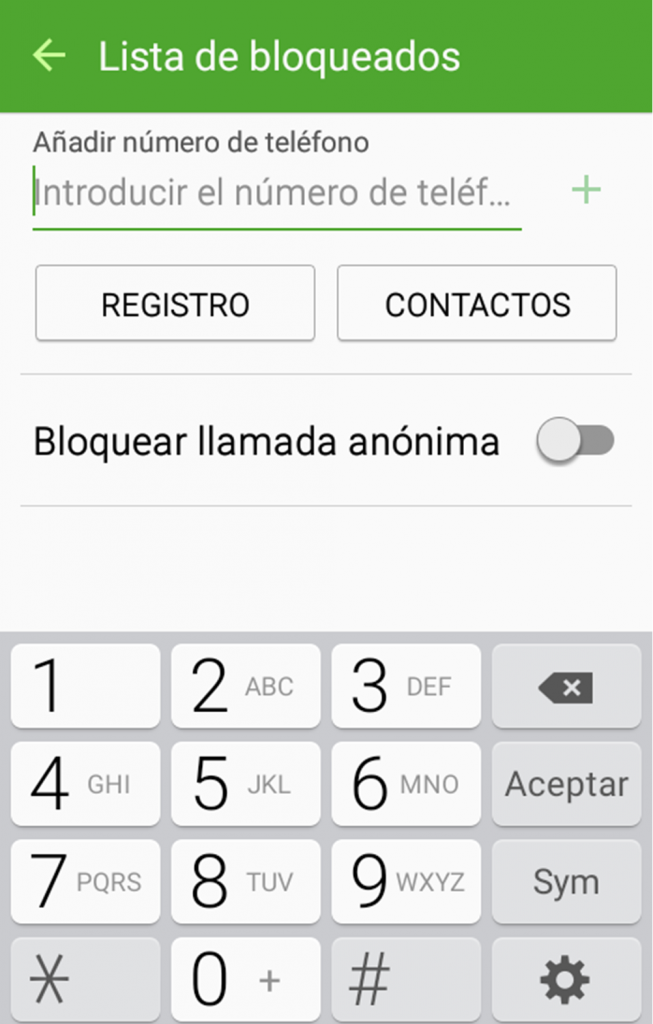 Captura de pantalla a celular Samsung