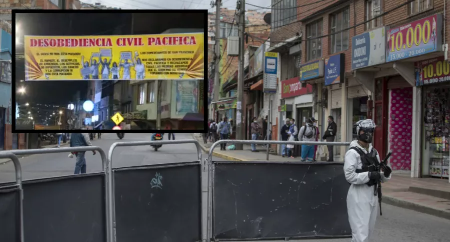 Comerciantes se declaran en desobediencia civil por cierres en sur de Bogotá