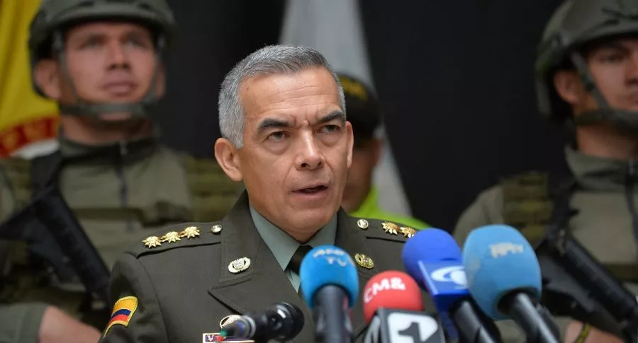 General Óscar Atehortúa cuando era director de la Policía Nacional, a propósito de que podría ser nombrado embajador de Colombia en Australia.