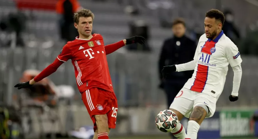 Foto de Müller y Neymar Jr. ilustra nota sobre PSG vs. Bayern Múnich