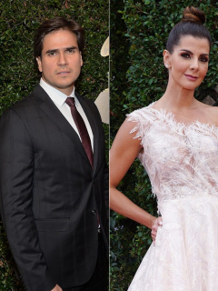 Daniel Arenas, Carolina Cruz y Lincoln Palomeque, en eventos de Grammy o Telemundo, a propósito de que la presentadora habló de ellos y dijo si es verdad que los mantenía.