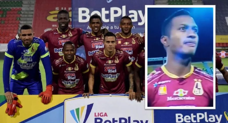 John Narváez, jugador ecuatoriano del Deportes Tolima, fue captado lanzando un madrazo en pleno himno en juego ante Bucaramanga por Liga BetPlay. 