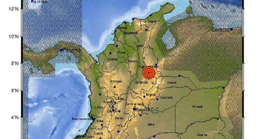 La noche de este 13 de abril se registró un temblor de 4,1 grados en Santander.