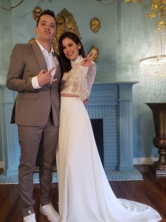 Diego Pulecio y Linda Palma en la sesión de fotos para la revista Vea, donde ella contó que dijo no la primera vez que el cantante de Don Tetto le propuso matrimonio.