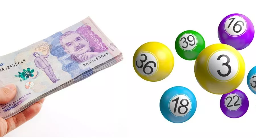 Imagen de billetes y balotas, a propósito de resultados de loterías Cru Roja y Huila.