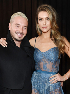 J Balvin y Valentina Ferrer, en los Grammy, ilustra nota de que confirmaron que serán papás en portada de Vogue México.