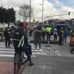 Protesta en la avenida Primero de Mayo con carrera 30, por cierres en Bogotá