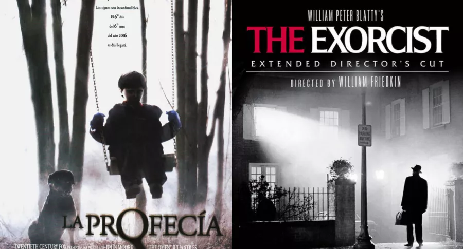 Posters de 'La profecía' y 'El exorcista', a propósito de películas de terror premiadas en los Óscar.