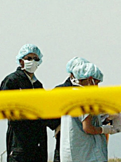 Imagen de cinta de escena de seguridad ilustra artículo Caldas: encuentran cuerpos de dos mineros atrapados