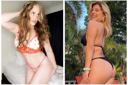 Montaje con fotos de Instagram de Aura Cristina Geithner y Daniela Legarda, dos de las famosas colombianas que tienen cuenta en Onlyfans.