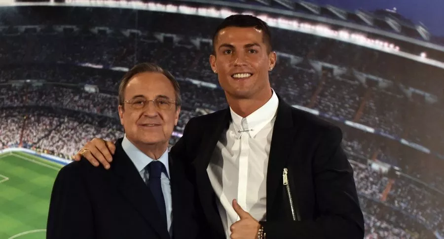 Cristiano Ronaldo y Florentino Pérez, quien aseguró que el portugués no regresará al Real Madrid
