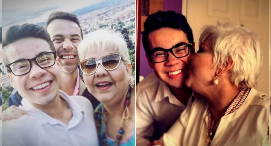 'La Gorda' Fabiola Posada en fotos con su hijo Nelson Polania Jr. y si esposo 'Polilla', a propósito de que se mostró orgullosa de que su hijo sea gay. 