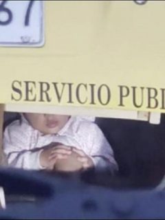 Imagen del taxista que llevaba a un bebé en el baúl del carro, en Medellín