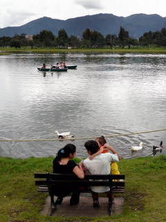 Lago del parque Simón Bolívar de Bogotá, donde encontraron un cuerpo flotando