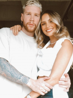 Foto de 'DIM' y Danielle Arciniegas, a propósito de los exnovios famosos de ella