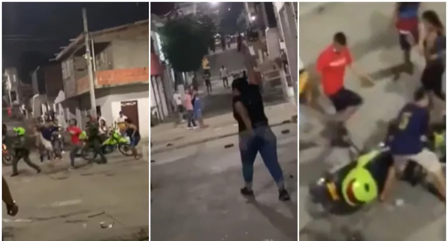 Videos de los ciudadanos atacando a Policías en Cúcuta.