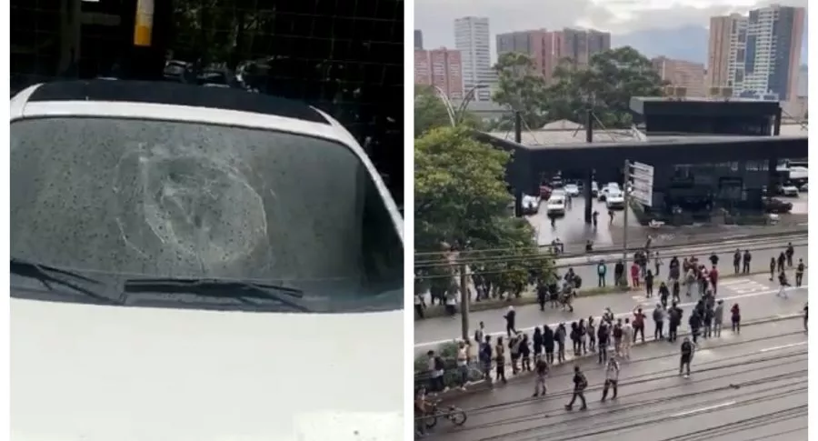 Imágenes de los actos vandálicos en Medellín. 