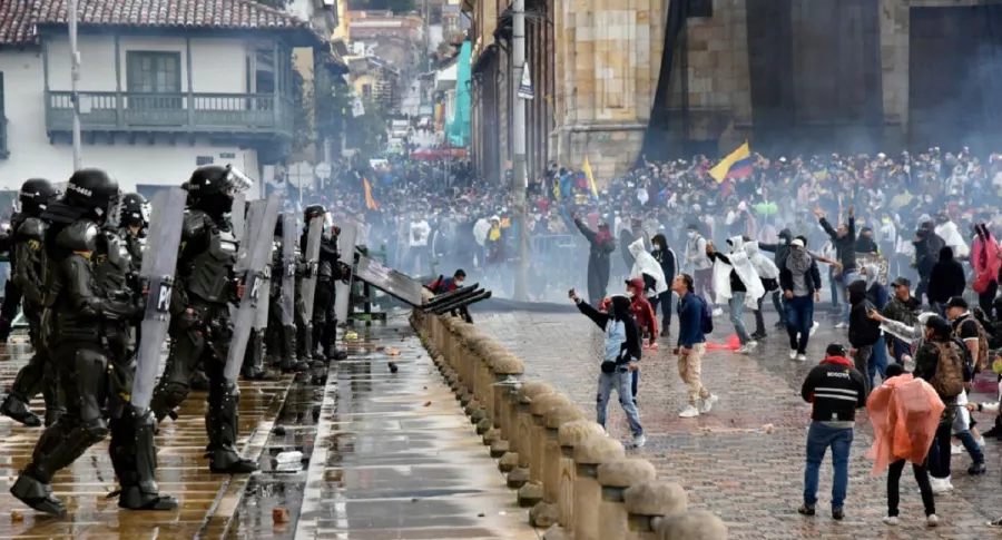Durante el paro nacional del 28 de abril del 2021 se presentaron choques entre manifestantes y la Policía.