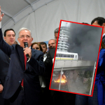 Uribe publica video de incendio en Metro de Medellín en marchas; le responden que es viejo