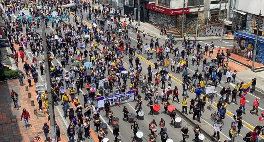 Marchas en Bogotá: protestas por paro nacional y Día del trabajador