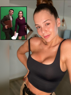 Fotomontaje de Lina Tejeiro y Juan Pablo Barragán, a propósito de tierno chat de WhatsApp