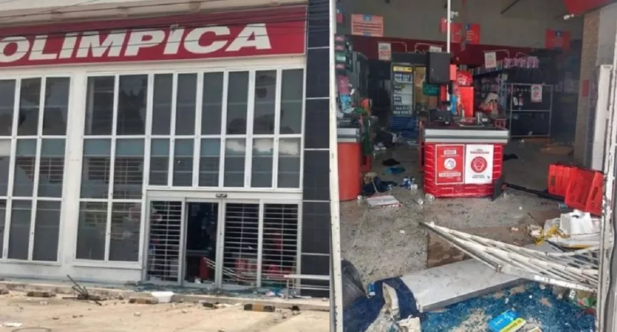 Supermercados saqueados en Barranquilla en medio de protestas del paro nacional