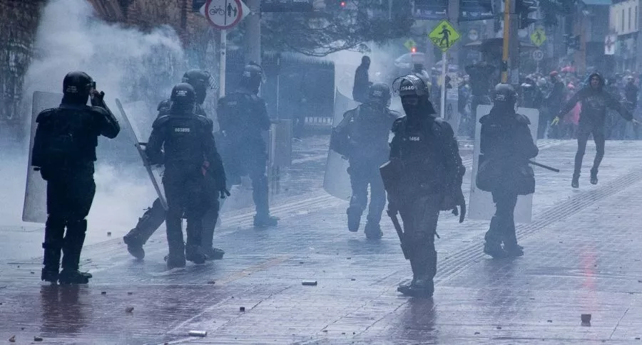 Protestas en Bogotá y enfrentamientos con el Esmad