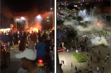 Videos de enfrentamientos entre manifestantes y Esmad en peaje Palmira – Cali.