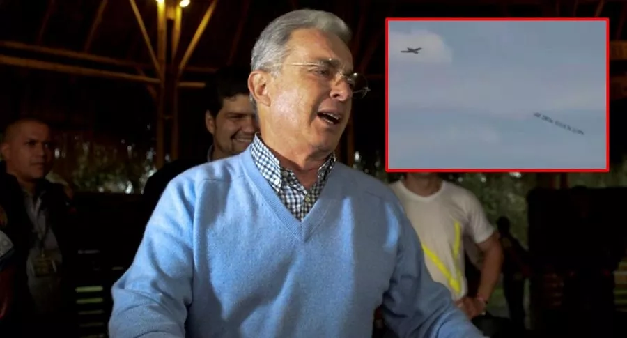 Álvaro Uribe y la avioneta en Miami que voló con mensaje contra él