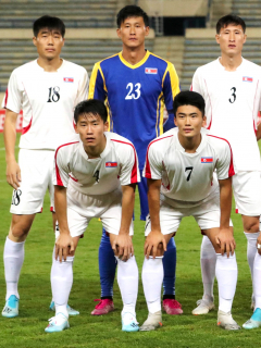 Corea del Norte se retira de las eliminatorias para el mundial de Catar 2022. Imagen del conjunto asiático.