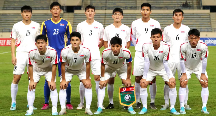 Corea del Norte se retira de las eliminatorias para el mundial de Catar 2022. Imagen del conjunto asiático.