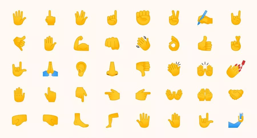 Foto de 'emojis' ilustra nota sobre qué significan los 'emojis' de los dedos que se señalan