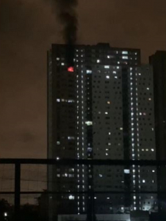 Apartamento en donde se produjo un incendio, en Bello, y que dejó a una persona de nacionalidad norteamericana muerta