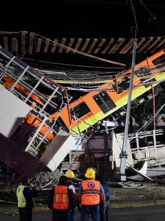 Metro de Ciudad de México que se desplomó y dejó más de 20 muertos