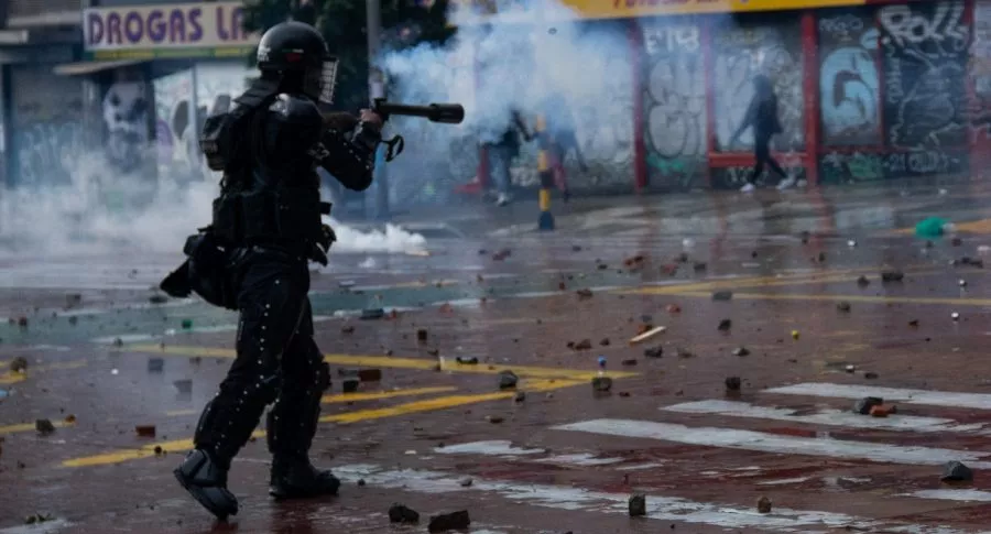 Esmad, que seguirá usando balas de goma en disturbios del paro nacional