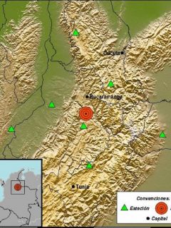Imagen del sitio en donde se registró un temblor este martes 4 de mayo, en Los Santos, Santander