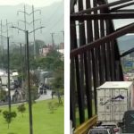 Camiones bloquean entrada y salida de Bogotá por calle 80; taponamiento ya lleva 12 horas