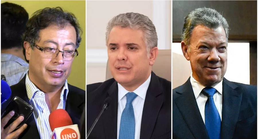 Gustavo Petro, Iván Duque y Juan Manuel Santos ilustran nota sobre disposición del presidente para reunirse con opositores