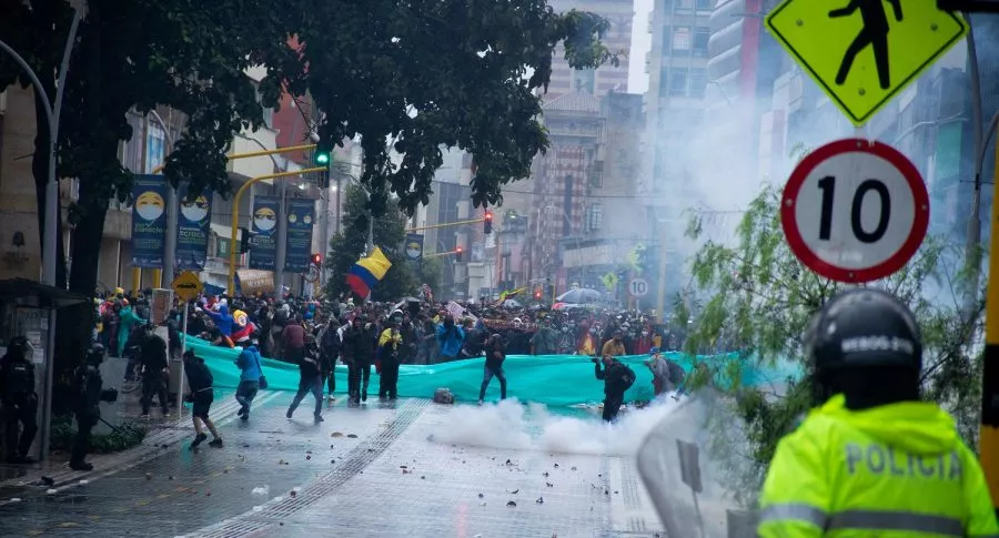 Marchas del paro nacional, en Bogotá