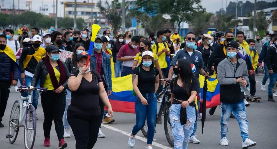 Imagen que ilustra las marchas en Bogotá 