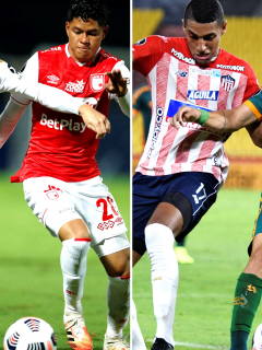 Empates en Santa Fe-River Plate y Junior-Fluminense por Copa Libertadores. Fotomontaje: Pulzo.