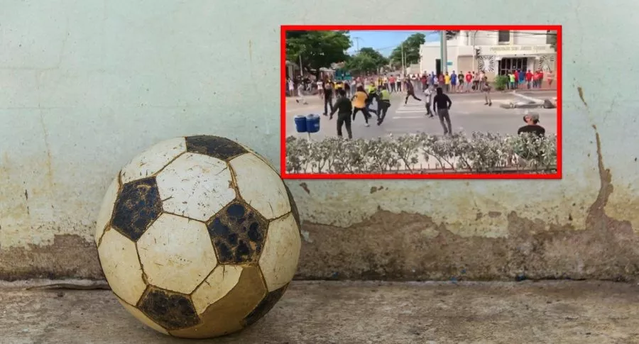 Barranquilla fue protagonista de partido de fútbol entre policías y manifestantes.