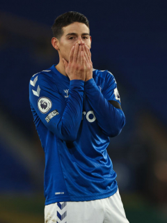 Foto de James Rodríguez ilustra nota sobre los jugadores que Everton busca