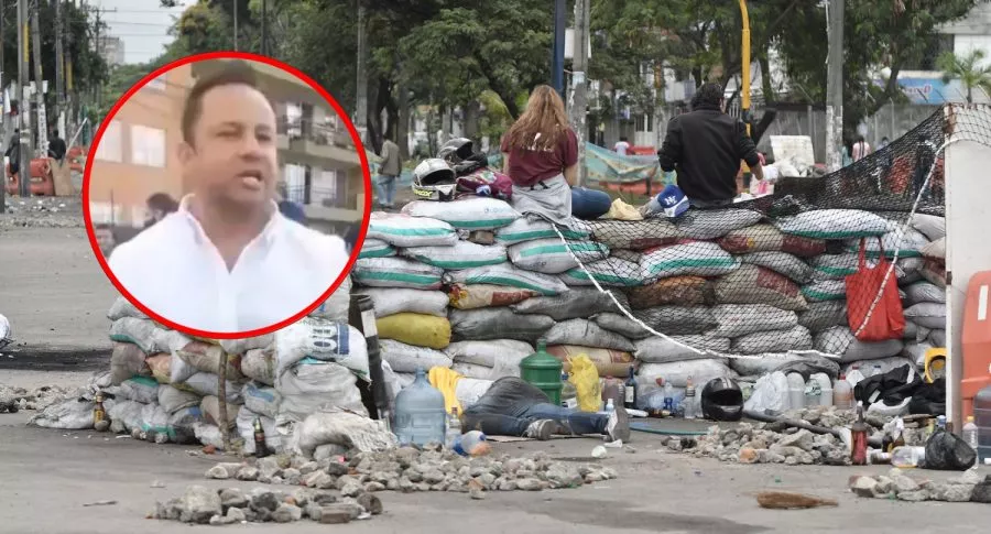Alcalde Zipaquirá y bloqueos ilustra nota sobre incitación del mandatario a impedir el paso de alimentos a Bogotá