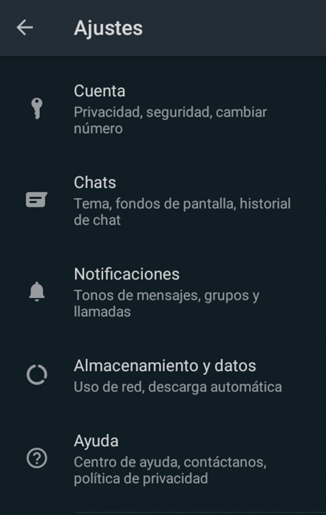 Captura de pantalla a WhatsApp