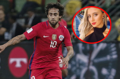 Jorge Valdivia, jugador chileno cuya esposa se puso celosa de un trino de Morena Beltrán, y la periodista
